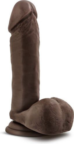 Blush Dildo Love Toy Dr. Skin Plus 8 Inch Posable Dildo With Balls Chocolate Bruin