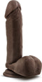 Blush Dildo Love Toy Dr. Skin Plus 8 Inch Posable Dildo With Balls Chocolate Bruin