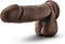 Blush Dildo Love Toy Dr. Skin Plus 8 Inch Posable Dildo With Balls Chocolate Bruin