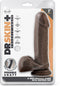 Blush Dildo Love Toy Dr. Skin Plus 8 Inch Posable Dildo With Balls Chocolate Bruin