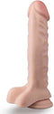 Blush Dildo Love Toy Dr. Skin Plus 9 Inch Posable Dildo With Balls Vanilla beige