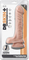 Blush Dildo Love Toy Dr. Skin Plus 9 Inch Posable Dildo With Balls Vanilla beige