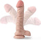 Blush Dildo Love Toy Dr. Skin Plus 9 Inch Posable Dildo With Balls Vanilla beige