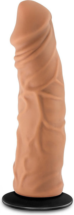 Blush Dildo Love Toy Lock On Argonite 8 Inch With Suction Cup Adapter Mocha Bruin