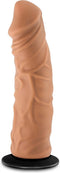 Blush Dildo Love Toy Lock On Argonite 8 Inch With Suction Cup Adapter Mocha Bruin