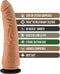 Blush Dildo Love Toy Lock On Hexanite 7.5 Inch With Suction Cup Adapter Mocha Bruin