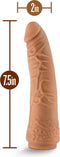 Blush Dildo Love Toy Lock On Hexanite 7.5 Inch With Suction Cup Adapter Mocha Bruin