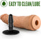 Blush Dildo Love Toy Lock On Hexanite 7.5 Inch With Suction Cup Adapter Mocha Bruin