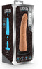 Blush Dildo Love Toy Lock On Hexanite 7.5 Inch With Suction Cup Adapter Mocha Bruin