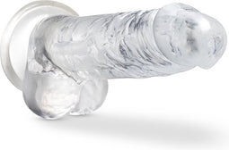 Blush Dildo Love Toy Naturally Yours 7" Crystalline Dildo Diamond Transparant