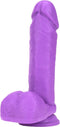 Blush Dildo Love Toy NEO ELITE 8INCH COCK WITH BALLS NEON Paars