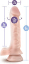 Blush - Dr Skin realistische dildo 22 cm met scrotum en zuignap