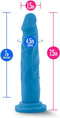 Blush - Neon dildo 19 cm dual density - Blauw