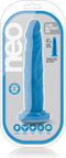 Blush - Neon dildo 19 cm dual density - Blauw