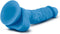Blush - Neon dildo met scrotum 19 cm dual density - Blauw