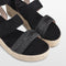 POSH by Poelman LONA - Dames Sandalen - Gespsluiting met dierenprint - Zwart