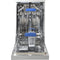 Ok ODW 4551 D FS S - Vrijstaande Vaatwasser 45 cm - 10 Couverts - Zilver
