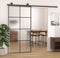 vidaXL - Schuifdeur - 102,5x205 - cm - mat - ESG-glas - en - aluminium - zwart