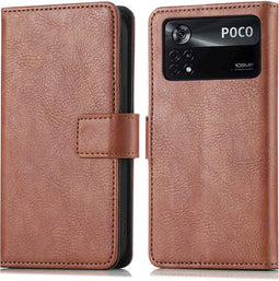 iMoshion Hoesje Geschikt voor Xiaomi Poco X4 Pro 5G Hoesje Met Pasjeshouder - iMoshion Luxe Bookcase - Bruin