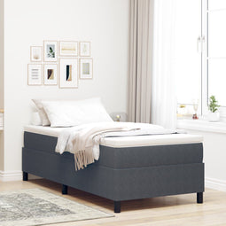 vidaXL - Boxspringbed - Donkergrijs - 80x200 - cm - Corduroystof