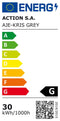 Activejet Plafon LED AJE-KRIS Grey + pilot plafondverlichting Niet-verwisselbare lamp(en) 30 W G
