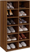 vidaXL - Schoenenrek - 54x34x100,5 - cm - bewerkt - hout - bruin - eikenkleur