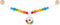 Goki Houten Wandelwagenketting Regenboog met Clips