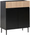 BLYTHE - Sideboard 2-deurs - Zwart/Bruin - MDF