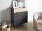 BLYTHE - Sideboard 2-deurs - Zwart/Bruin - MDF