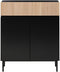 BLYTHE - Sideboard 2-deurs - Zwart/Bruin - MDF