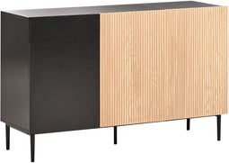 BLYTHE - Sideboard 3-deurs - Zwart/Bruin - MDF