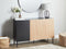 BLYTHE - Sideboard 3-deurs - Zwart/Bruin - MDF