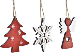 Kerst Decoratie Set DKD Home Decor Hout MDF (21 x 7,7 x 1,5 cm) (2 Stuks)