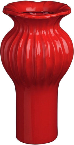 Mica Decorations Vaas Felipe - 16x16x30 cm - Keramiek - Rood