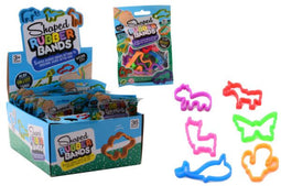 Johntoy Armbanden Dierenvorm Rubber 6 Stuks - sinterklaas- schoencadeau- schoencadeautje