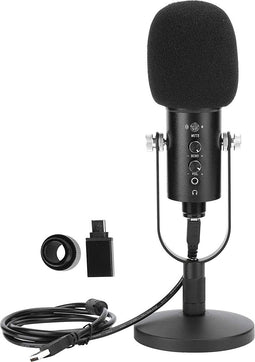 BM-86 Professionele Condensatormicrofoon | USB Plug & Play | 20Hz-20kHz | Geschikt voor Streaming, Podcasting & Live-uitzendingen | Inclusief Stabiele Standaard - bol.com Exclusive