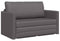 vidaXL - Ligbed/Sofa - 2-in-1 - Grijs - 124x71x78 - cm - Kunstleer
