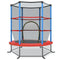 Coast Kindertrampoline - Ø 165 cm - Veiligheidsnet en Stalen Frame - Blauw/Rood