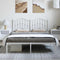 vidaXL - Bedframe - met - hoofdbord - metaal - wit - 150x200 - cm
