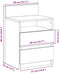 vidaXL - Nachtkastjes - 2 - st - met - 2 - lades - 40x33x60 - cm - gerookt - eikenkleurig