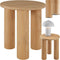 tectake® Ronde Bijzettafel Sisi - Ø 40 x 45,5 cm - Massief Houten Poten - Antislip Vloerbeschermers