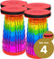 Opvouwbare kruk extra strong regenboog per 4 - telescopische kruk - 250 kg - inklapbare kruk - draagbaar - kampeerstoel - opstapkrukje