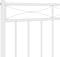 vidaXL - Hoofdbord - 75 - cm - metaal - wit