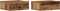 vidaXL - Nachtkastjes - 2 - st - zwevend - 40x32x15 - cm - bewerkt - hout - oud - hout