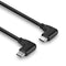 Lindy 32008 - USB C Haaks Mannelijk - 0,5 m 60 W - Zwart