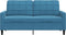 vidaXL - Tweezitsbank - 140 - cm - fluweel - blauw