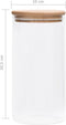 vidaXL - Opbergpotten - met - bamboe - deksels - 4 - st - 1200 - ml - glas