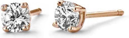 New Bling 921182093 - Zilveren oorstekers - zirkonia rond 8 mm - rosékleurig