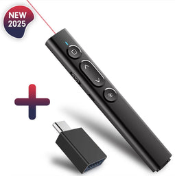 Exclusive by TW NVT - Draadloze Presenter - 30m Bereik - Inclusief USB-C Adapter - Zwart