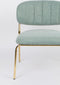 ANLI STYLE LOUNGE CHAIR JOLIEN GOLD/LIGHT GREEN